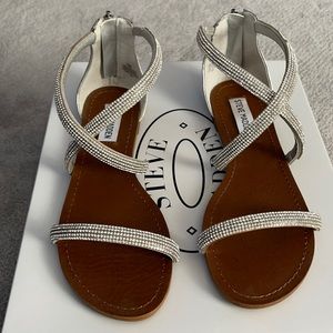Steve Madden silver Rhinestone sandals